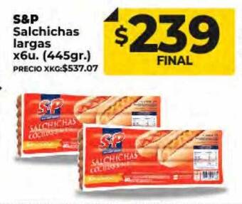 Supermayorista Vital S&p salchichas largas oferta