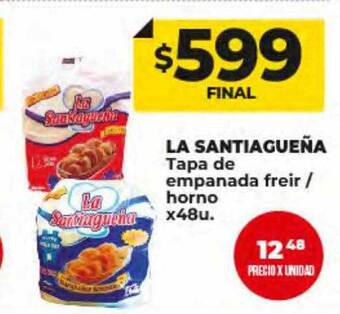 Supermayorista Vital La santiagueña tapa de empanada freir horno oferta
