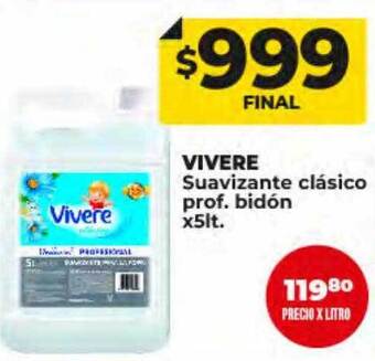 Supermayorista Vital Vivere suavizante clásico prof bidón oferta