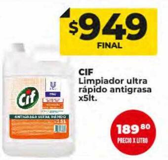 Supermayorista Vital Cif limpiador ultra rápido antigrasa oferta
