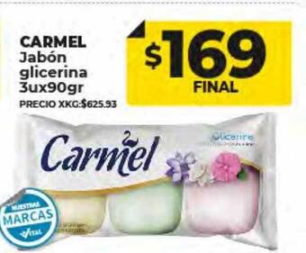 Supermayorista Vital Carmel jabón glicerina oferta