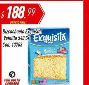 Supermercados Comodin Bizcochuelo exquisita vainilla oferta