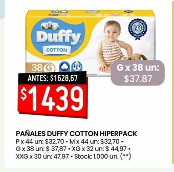 Changomas Pañales duffy cotton hiperpack oferta