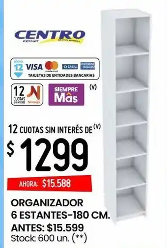 Changomas Organizador 6 estantes-180 cm. oferta