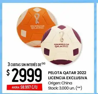 Changomas Pelota qatar 2022 licencia exclusiva oferta