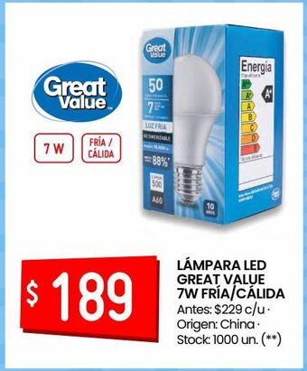 Changomas Lámpara led great value 7w fría/cálida oferta