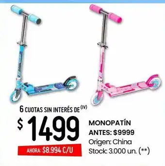 Changomas Monopatín oferta
