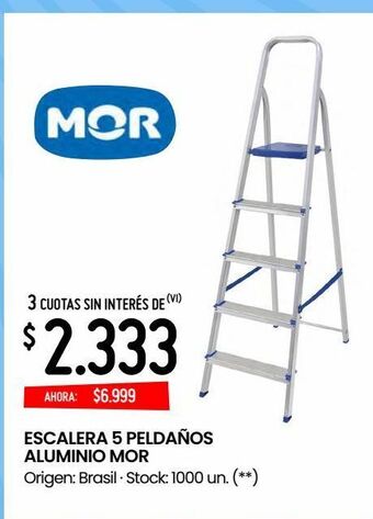 Changomas Escalera 5 peldaños aluminio mor oferta