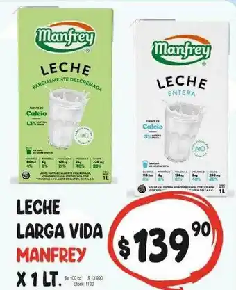 Supermercados Mariano Max Leche larga vida manfrey oferta