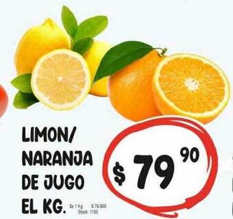 Supermercados Mariano Max Limon naranja de jugo oferta