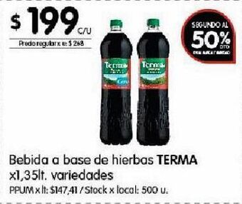 Disco Bebida a base de hierbas terma x 1,35l oferta