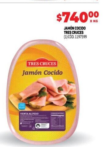 Makro Jamon Cocido Tres Cruces oferta