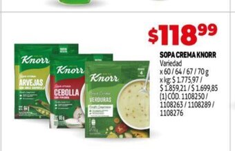 Makro Sopa Crema Knorr oferta