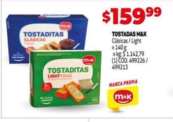 Makro Tostadas M&K oferta
