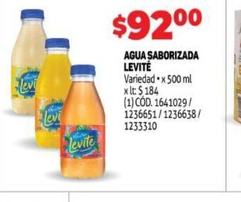 Makro Agua Saborizada Levite oferta