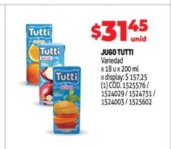Makro Jugo Tutti oferta