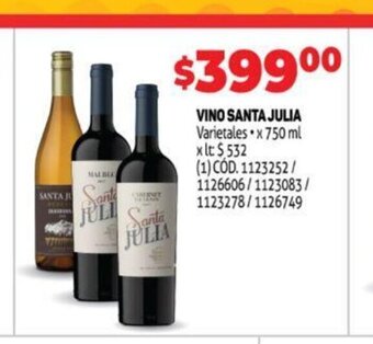 Makro Vino Santa Julia oferta