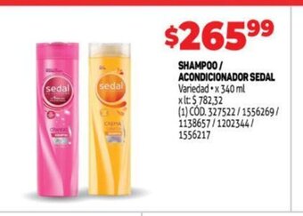 Makro Shampoo / Acondicionador Sedal oferta