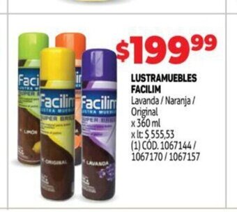 Makro Lustramuebles Facilim oferta