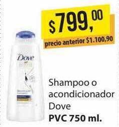 Supermercados Damesco Shampoo o acondicionador dove oferta
