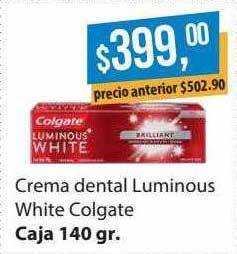 Supermercados Damesco Crema dental luminous white colgate oferta