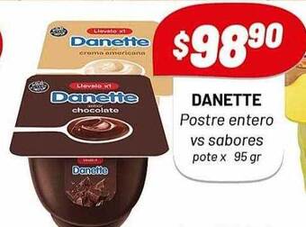 Almacor Danette postre entero vs sabores oferta