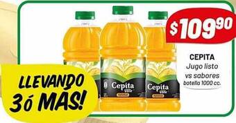 Almacor Cepita jugo listo vs sabores oferta