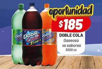 Almacor Doble cola gaseosa vs sabores oferta