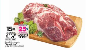La Anonima Bondiola de cerdo oferta