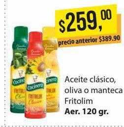 Supermercados Damesco Aceite clásico oliva o manteca fritolim oferta