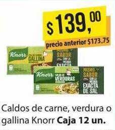 Supermercados Damesco Caldos de carne verdura o gallina knorr oferta
