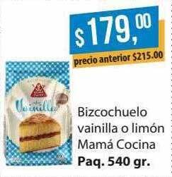 Supermercados Damesco Bizcochuelo vainilla o limón mamá cocina oferta