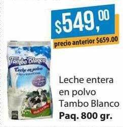 Supermercados Damesco Leche entera en polvo tambo blanco oferta