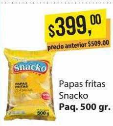 Supermercados Damesco Papas fritas snacko oferta