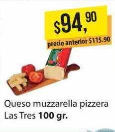 Supermercados Damesco Queso muzzarella pizzera las tres oferta