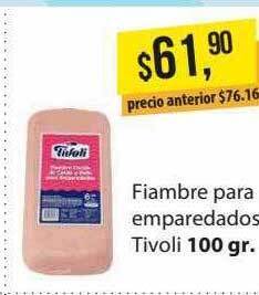 Supermercados Damesco Fiambre para emparedados tivoli oferta
