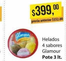 Supermercados Damesco Helados 4 sabores glamour oferta