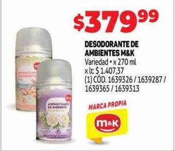 Makro Desodorante de ambientes m&k oferta