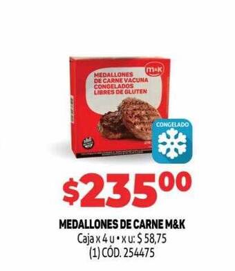 Makro Medallones de carne m&k oferta