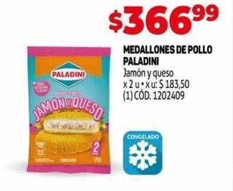 Makro Medallones de pollo paladini oferta