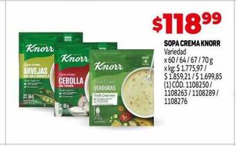 Makro Sopa crema knorr oferta