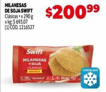 Makro Milanesas de soja swift oferta