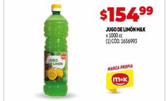 Makro Jugo de limón m&k oferta