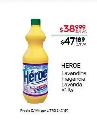 Nini Mayorista Heroe Lavandina Fragancia Lavanda x 1lts oferta