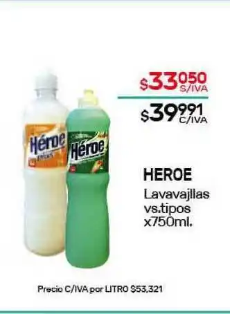 Nini Mayorista Heroe Lavavajillas Vs. Tipos x 750ml oferta