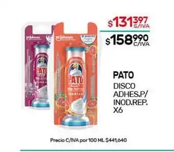 Nini Mayorista Pato Disco Adhes. P Inod. Rep. x 6 oferta