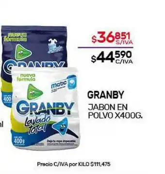 Nini Mayorista Granby Jabon En Polvo x 400g oferta