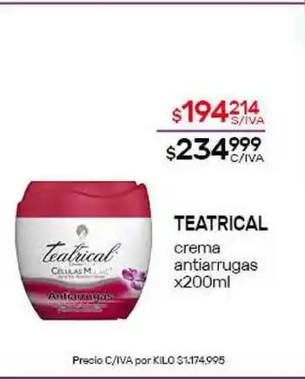 Nini Mayorista Teatrical Crema Antiarrugas x 200ml oferta