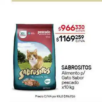 Nini Mayorista Sabrositos Alimento P Gato Sabor Pescado x 10kg oferta