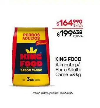 Nini Mayorista King Food Alimento P Perro Adulto Carne x 3kg oferta
